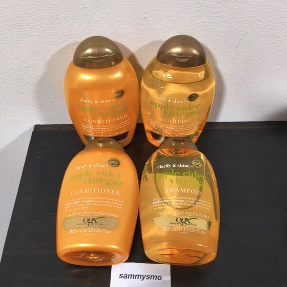 OGX Clarify & Shine+ Apple Cider Vinegar Shampoo & conditioner 13oz / 385 ml x4 - Picture 1 of 3